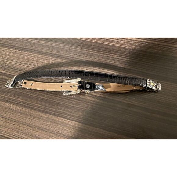 Brighton Ladies Black Reptile Belt with Decorative Links, 44203 Large Two Tone - Picture 9 of 9